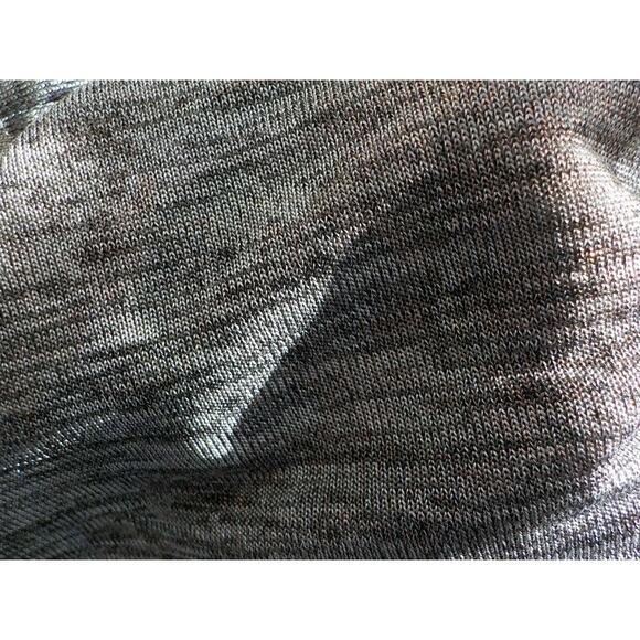 LuLaRoe Christy T Top Oversize Women XS Gray Metallic Copper Lightweight Floral - Picture 7 of 8